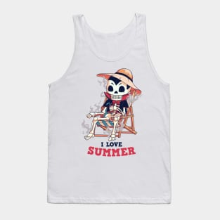 Dracula loves summer // Vampire, holidays, sunbathing Tank Top